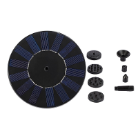 Zonne energie aangedreven mini tuin vijver fonteinpomp met 1.5W 7V zonnepaneel, hoge opvoerhoogte van 110 cm, maximale s