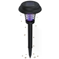 Zonne energie aangedreven muggenkiller tuinlamp buiten zappen IP65 waterdicht UV aantrekkingskracht en elektrisch raster