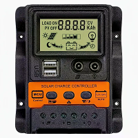 Zonne energie laadregelaar 12V/24V Auto 100A PWM Fotovoltaïsche regelaar Dubbele USB uitgang LCD display Loodzuur Lithiu