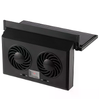 Zonne energie Lichtgestuurde Uitlaatlucht Uitlaatventilator Dubbele ventilator Auto Koeling Krachtige Luchtcirculatie vo