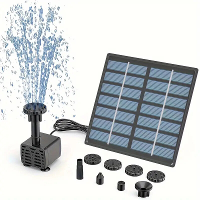 Zonne energie Waterpomp Kit voor Tuindecoratie met 8 Spuitmond Opzetstukken Milieuvriendelijk Zonnepaneel voor Doe het z