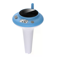 Zonne energie Zwembadthermometer 782 Drijvend IPX8 Waterdicht Digitaal Watermeter met Type C Opladen voor Zwembad, Spa,