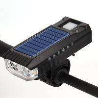 Zonne oplaadbaar fiets koplamp LED Superhelderheid 4000mAh batterij Waterdicht 4 lichtmodi Waarschuwingszaklamp met 120d