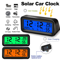 Zonneauto Digitale Klok Datum Week Temperatuur Vochtigheid LCD Achtergrondverlichting Voor Dashboard Auto Klok Automobie