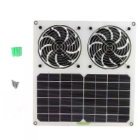 Zonnepaneel aangedreven ventilator 12 inch waterdichte dubbele ventilator 100W zonne uitlaatventilator voor kippenhuis k