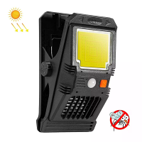 Zonnewandlamp met clip,bewegingssensor,waterproof,draagbare insectenverdelger,LED COB wandlamp voor buitenplaats.