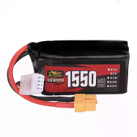 ZOP Power 11.1V 1550mAh 150C 3S LiPo batterij XT60 plug voor RC drone