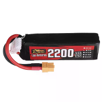 ZOP Power 11.1V 2200mAh 120C 3S LiPo Accu XT60 Stekker met Adapter voor RC Drone