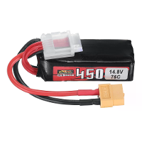ZOP Power 14.8V 450mAh 75C 4S LiPo batterij met XT60 plug voor RC drone