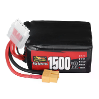 ZOP Power 22.2V 1500mAh 100C 6S LiPo batterij met XT60 plug voor SpeedyBee Master 5 V2 GEPRC MARK5 DC HD 6S CineApe35 6S