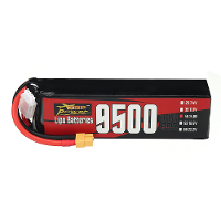 ZOP Power 4S 14.8V 9500mAh 65C 140.6Wh LiPo Batterij XT60 Plug voor Langeafstands RC FPV Drone Racewagen