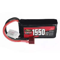 ZOP Power 7.4V 1550mAh 150C 2S LiPo batterij T plug voof RC auto
