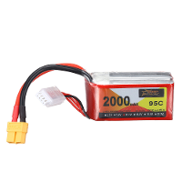 ZOP Power 7.4V 1800mAh 100C 2S LiPo batterij T Deans Plug voor RC auto