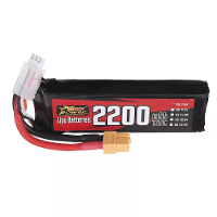 ZOP Power 7.4V 2200mAh 120C 2S LiPo Batterij XT60 Stekker met Adapter voor RC Drone