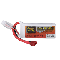 ZOP Power 7,4V 2500mAh 35C 2S LiPo Batterij T Deans Plug voor RC Drone