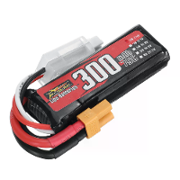 ZOP Power 7.4V 300mAh 75C 2S LiPo batterij met XT30 plug voor DarwinFPV BABY APE/PRO/V2 FPV Drone