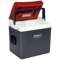 ZORN Cooler Z 26 LNE PX Accukoelbox en  verwarmingsbox Energielabel: E (A   G) Thermo elektrisch 230 V, 12 V, 18 V Wit rood, Grijs 25 l Max. 17 °C onder de