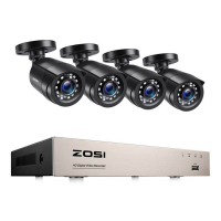 ZOSI C106 8CH Video DVR + 4PCS 2MP 1080P HD Coaxiale cameraset met harde schijf ingebouwd 1T HDD Dag/Nacht Home Video Su