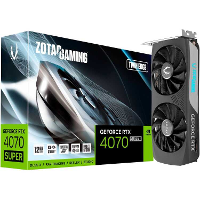 ZOTAC GAMING GeForce RTX 4070 SUPER Twin Edge 12GB GDDR6X grafische kaart DLSS 3, 3x DisplayPort, 1x HDMI 2.1