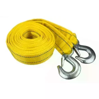 Zware 4M Auto Sleepkabel 5 Ton Trailer Touw Sleep Touw met Haken Van Wegherstel Fluorescerend Geel