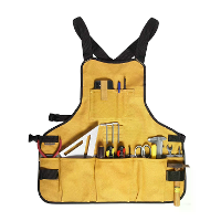 Zware Canvas Werkschort 21 Pocket Gereedschap Organizer Verstelbare banden Magnetische houder Timmerman Werkplaats Monte