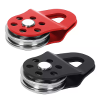 Zware Duty Lier Katrol 6 Ton Capaciteit Legering Staal Rode Trekblok voor Trekking Synthetisch Touw Stalen Kabel ATV UTV
