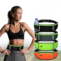 Zwarte Grijze Heuptas Met Verstelbare Hoog Volume Lichtgewicht Waterdichte Sportieve Heuptas voor Workout Fitness Fietse