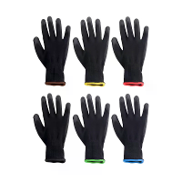 Zwarte Nylon PU Coated Handschoenen Antislip Ademend Werkhandschoenen Lichtgewicht Machinewasbaar voor Tuinieren Houtbew