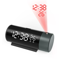 ZX1006A Digitale Projectie Alarm Klok met Temperatuur Tijd 180° Rotatie LED Display Dubbele Alarm Klok Snooze Functie US