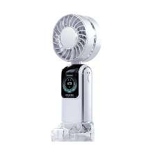 100 Hoge Snelheid Handheld Ventilator met Slimme LED Display Halve Koelventilator Draagbare Oplaadbare Vouwbare Kleine V