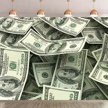 100 STUKS VS DOLLAR BANKNOTEN VOOR SHOOT MONEY GUN WEDDING VERJAARDAGSDECORATIE SCHAARSPRODUCTEN VOOR KINDEREN