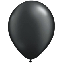 100X Qualatex ballonnen metallic zwart