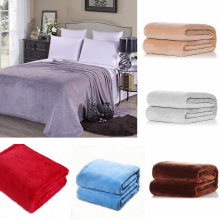 100X150cm Coral Fleece Blanket Sofa Bed Bedding Warm Soft Quilt
