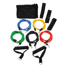 11 Pc Fitness Latex Resistance Bands Elastic Strap Exercise Set