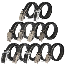 11 Styles Men Belt Second Floor Cowhide Alloy Automatic Business Buckle Pants Strap Length Randomly