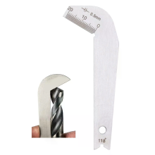 118° Boorkop hoekmeter roestvrij staal boorpunt slijphoogte gauge 0 20 mm voor vakman 0,5 mm slijper meetgereedschap