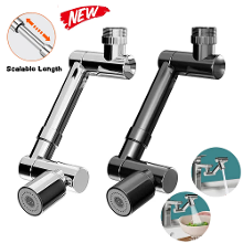 1440° Draaibare Uitbreidbare Metalen Kraanbeluchter Badkamerkraan Spatbestendige Bubbler Kraanfilter Mondstuk Kraan Wate