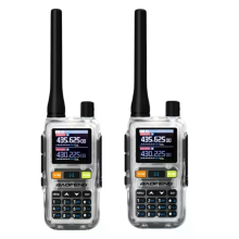 2 Stuks BAOFENG 5R Mini Walkie Talkie 999 Kanalen Dual Band PTT knoppen VHF UHF Frequentie VOXs Type C Snelle Opladen 16