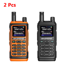2 Stuks Baofeng UV 17 Pro GPS Handheld Walkie Talkie Zes bands Draadloos Kopiëren Frequentie Zaklamp Type C Oplader Ham