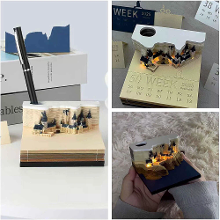 2025 LED Licht Memo Kunst Kalender Bord Creatieve Tijdmeter Kalender Creatief Cadeau 3D Stereo Notitieboek