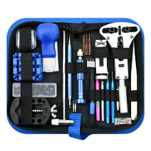 212 Delige Horlogerepairset   Aluminiumlegering Horlogemaker Set met Pry tool,Schroevendraaiers,Pinhamer,Bandlinktools v