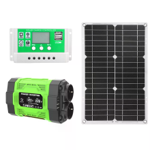 4000W 6000W piekvermogen omvormer kit 12V naar 220V met 25W zonnepaneel 50A laadregelaar Modified Sine Wave Converter EU