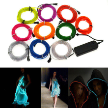 4M 10 Colors 3v Flexible Neon El Wire Light Dance Party Decor Light