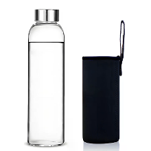 550Ml Glazen Drinkfles Met Beschermhoes,Herbruikbare Lichtgewicht Glazen Kop Met Draagtas,Geschikt Voor Buitensport,Fitn