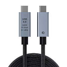 5A PD240W Type C naar Type C USB4 Kabel Compatibel met Thunderbolt3 Ondersteuning 8K@60Hz 40Gbps Hoge Snelheid 0.5M/1M L