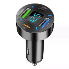 66W Snellader Autolader 4 USB PD20W Type C QC3.0 Display Autolader USB Lader 4 Poorten Autolader Adapter Spanningmeter C