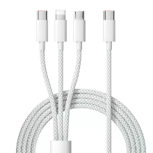 6A 100W Type C naar iP/Micro/Type C Kabel PD Snelle Oplading Gegevensoverdracht Verzilverde Koperdraad 1M/1,5M Lang voor