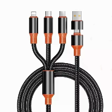 6A 100W USB A/Type C naar Type C/iP/Micro USB kabel Snelle Oplaad Dataoverdracht Koperen Kernlijn 1,2M Lang voor iPhone