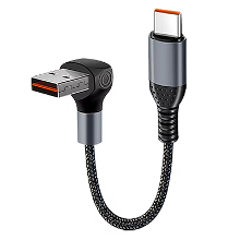 6A USB A naar Type C kabel Snelle oplading Gegevensoverdracht Verzilverd koperen kernlijn 0.25M/0.5M Lang voor iPhone 15