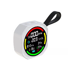 6In1 DM336 Koolmonoxide Zuurstofmeter CO O2 Temperatuur Vochtigheid Luchtdruk Hoogtemeting Type C Intelligente Alarm Sys